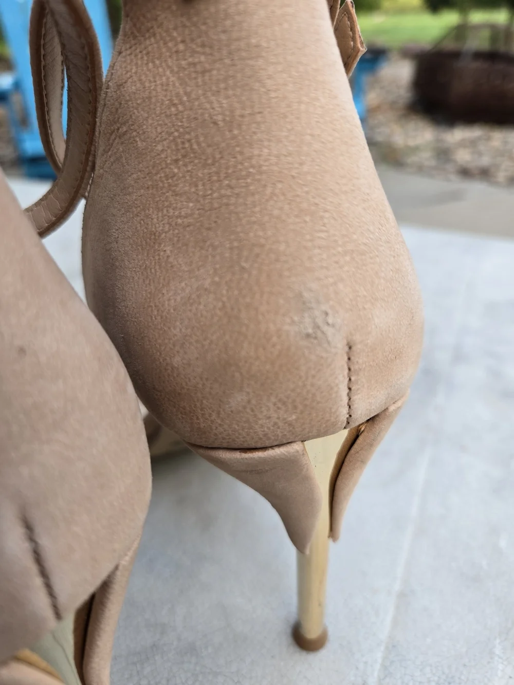 Gianni Bini Heels Blush Nude Ankle-Strap Stiletto Sandals Size 8.5